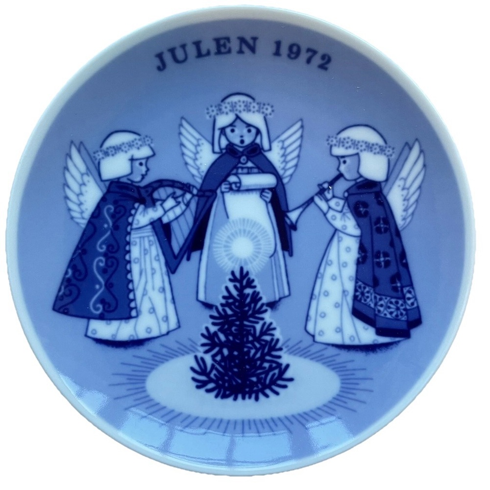 Porsgrund 1972 Christmas Plate Hark The Herald Angels Sing Juleplatten